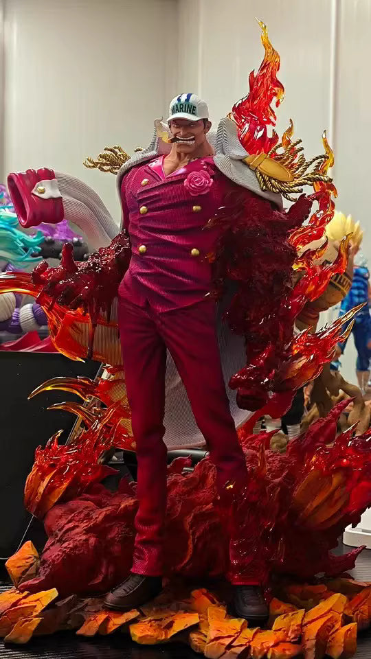 Pre-order 45cm One Piece Admiral Akainu in red outfit figure