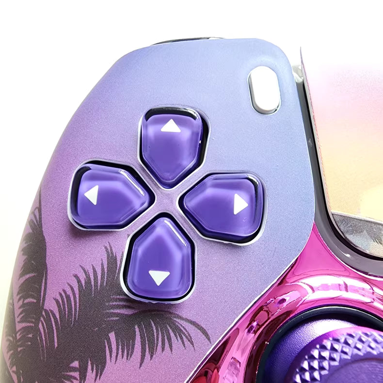 Sony original PS5 controller upgraded with Hall effect TMR joystick: GTA Purple Coconut