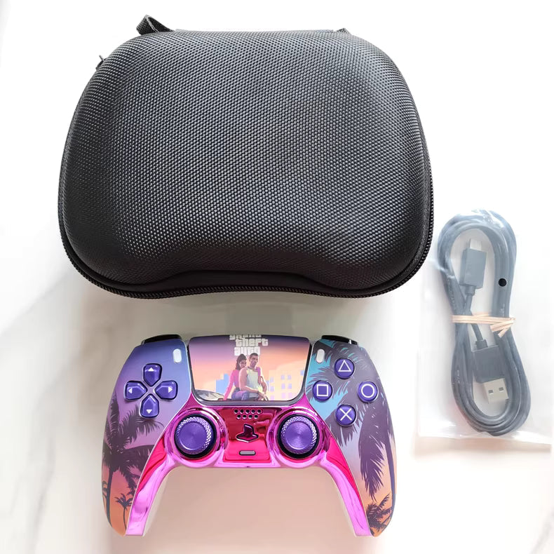 Sony original PS5 controller upgraded with Hall effect TMR joystick: GTA Purple Coconut