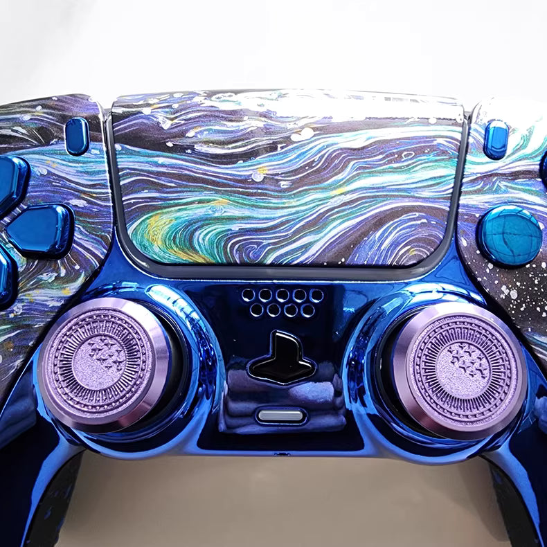 Sony original PS5 controller modified and upgraded with Hall TMR joystick: Van Gogh's Cat