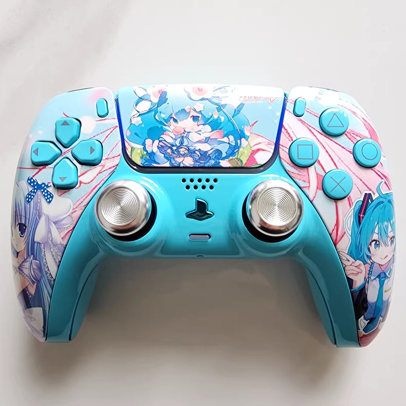 Sony original PS5 controller upgraded with Hall TMR joystick: Hatsune Miku style