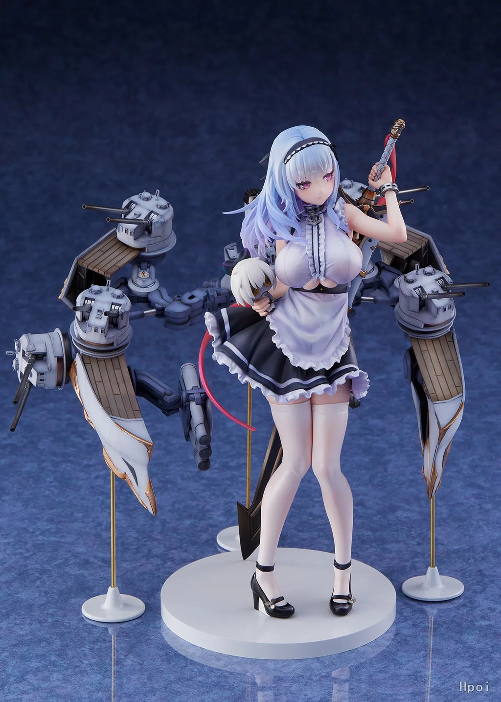 23CM Anime Gam Azur Lane Dido Figure 1/7 Heavy Armor Ver Maid Dress Up Stand Model Toy Doll Action Figure PVC