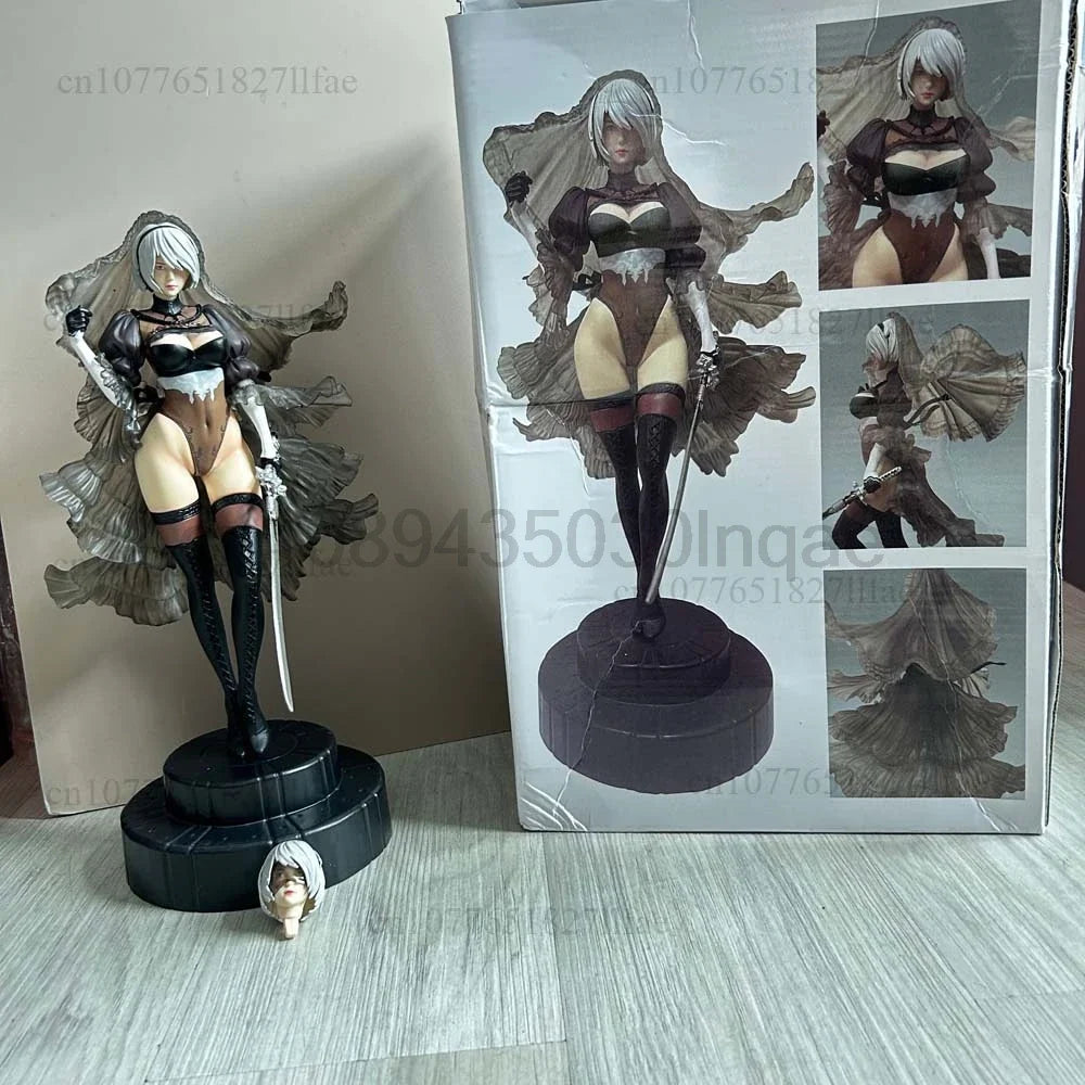Anime Figure NieR:Automata YoRHa No.2 Type B 2B Wedding Action Figure Model Toys Cool Doll Joint Movable Doll Birthday Present