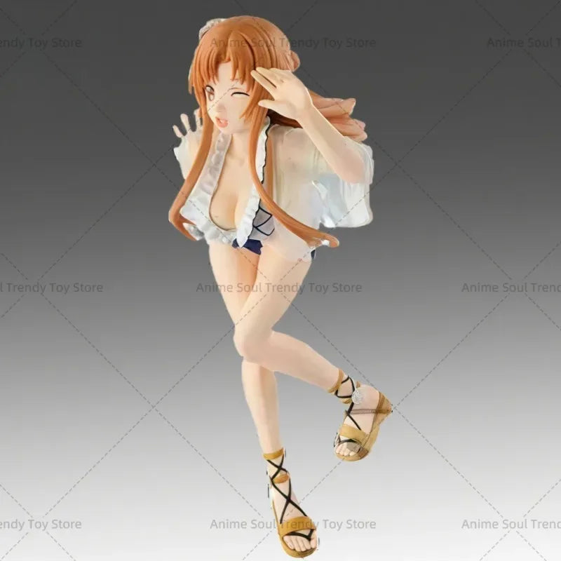 In Stock Bandai Original Banpresto Sword Art Online Yuuki Asuna Action Figure Model Doll Brand New Boxed Anime Characters Garage