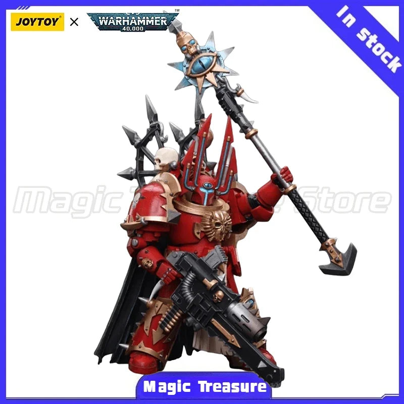 【MT】JOYTOY 1/18 Action Figure Warhammer 40K Chaos Crimson Slaughter Sorcerer Lord in Terminator Armour Anime Game Model