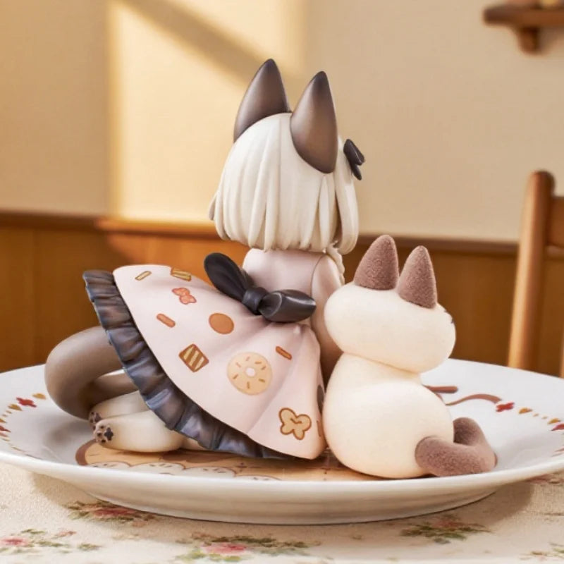 Ribose Tea Time Cat×Siamese Cat Little Beans Friendship Collaboration Set Special Ver Anime Figure Desktop Cute Figures Toy Gift