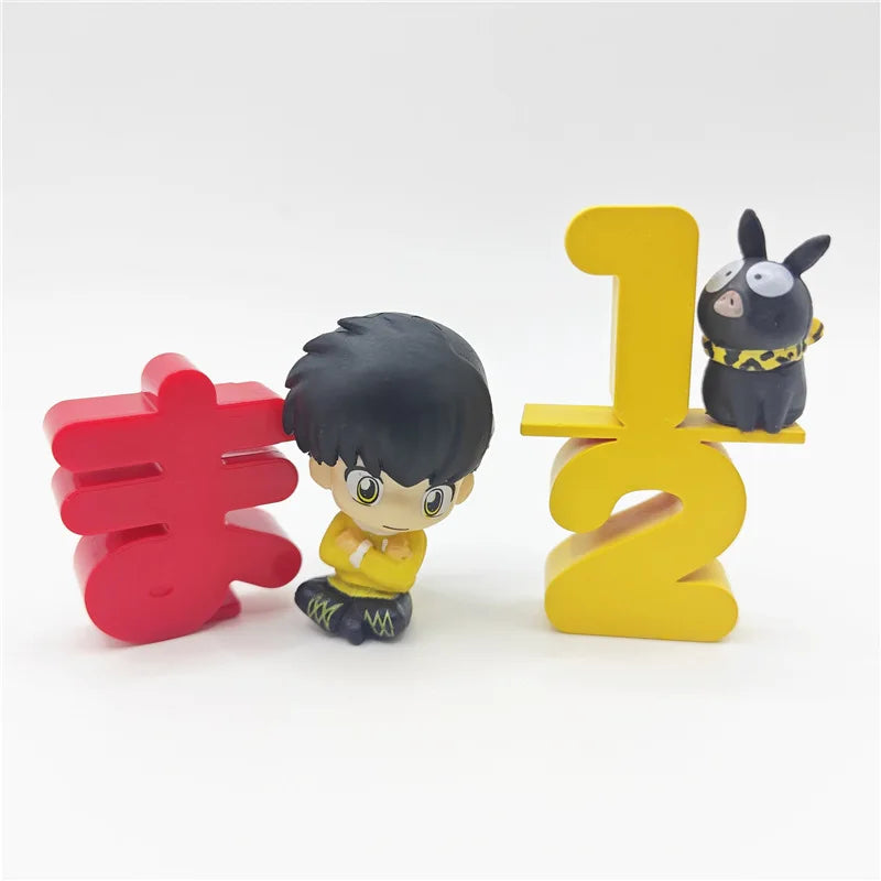 Aixlan 4PCS Ranma 1/2 Figure Ranma Tendou Akane Q Version Cute PVC Action Figure Amine Christmas Gift Collectible Figurine