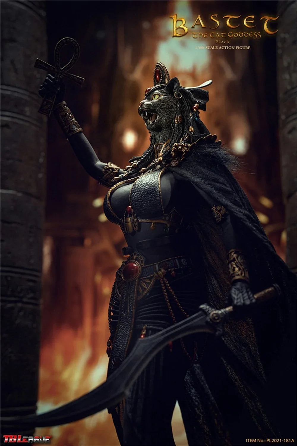 TBLeague PL2021-181A PL2021-181B 1/6th Cat Goddess Bastet Black White Version with Stand Platform Full Set In Stock For Sale