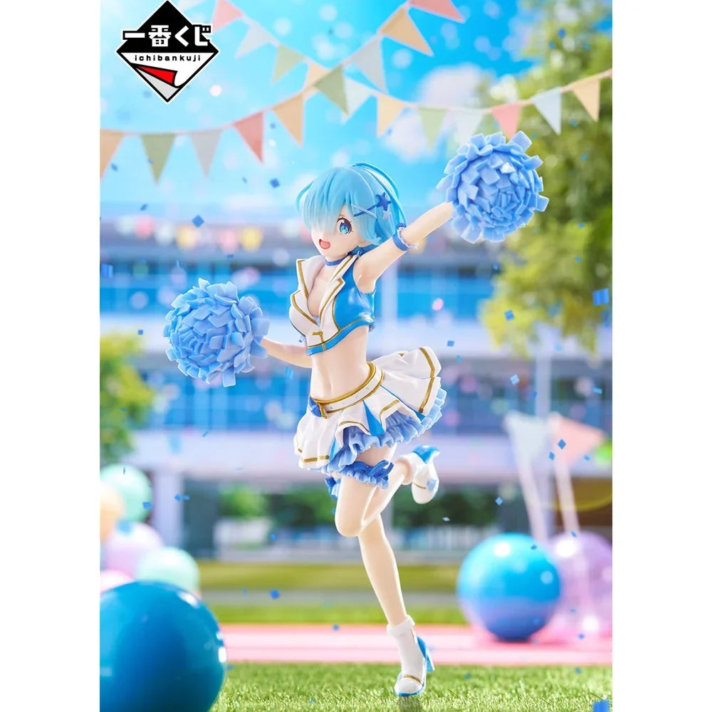 BANDAI Ichiban Kuji Re:Life in A Different World From Zero Cheerleaders Emilia Rem Give You Courage Action Figure Ornaments
