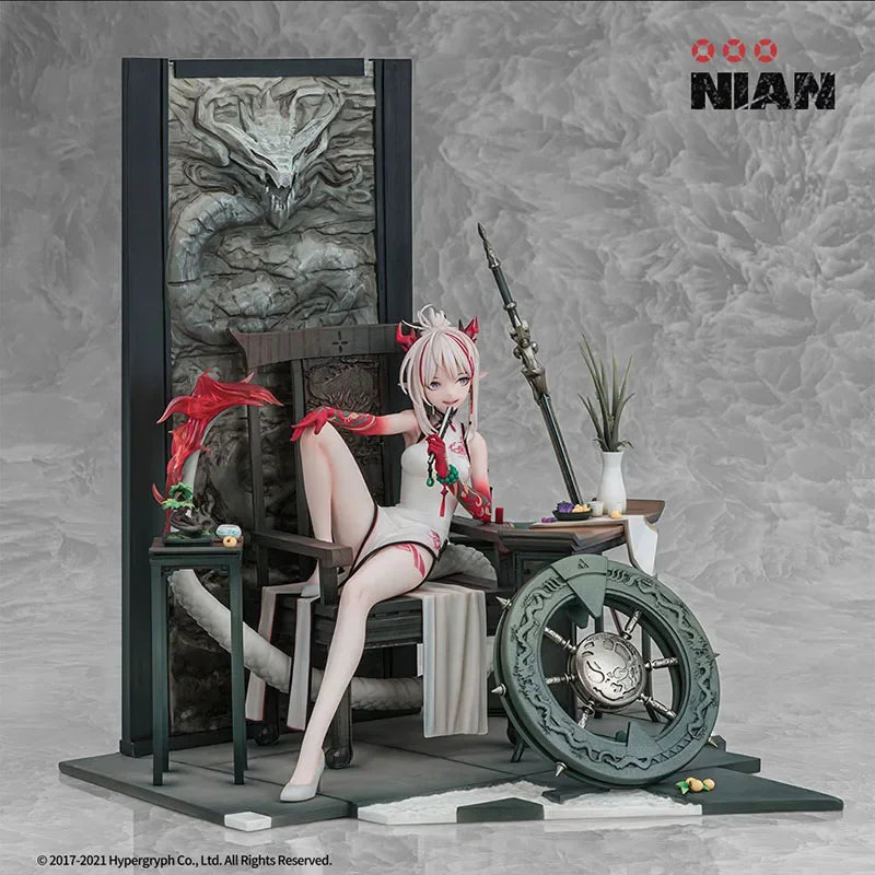 AniGame Arknights Nian 31cm 1·1/7  PVC Genuine Collectible Anime Figure Action Model Toys Holiday Gifts Original Product