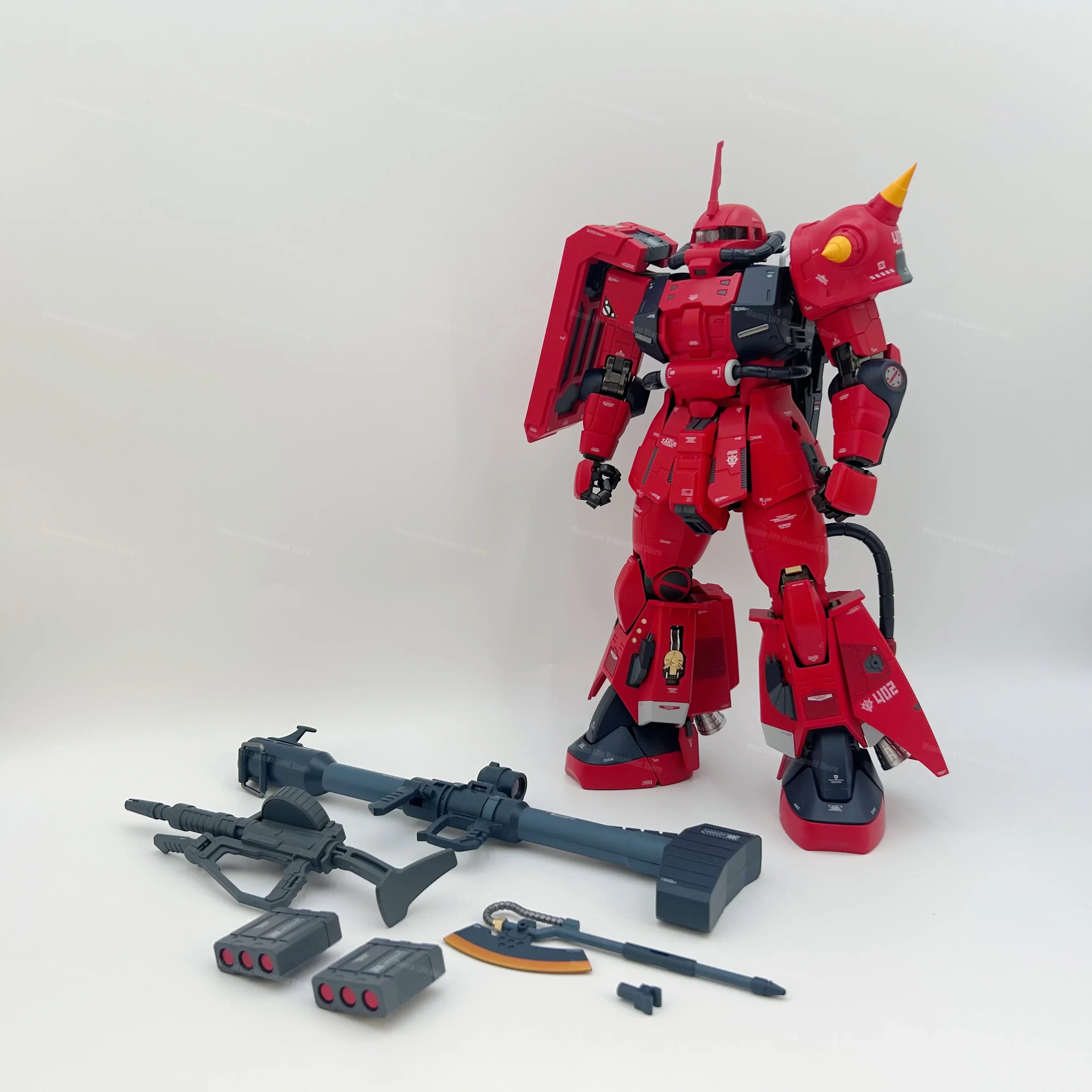 ZG-01 1/60 30CM MS-06R-2 ZakuII Red Blitz Assembly Model Kits Alloy skeleton Finished product Action Figure Robot Plastic Model
