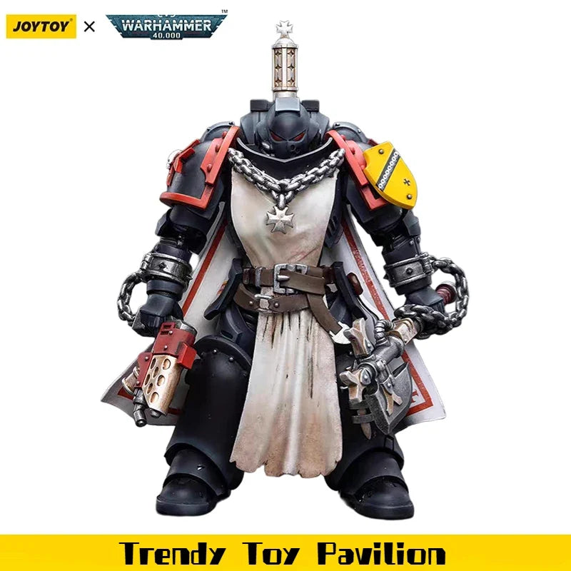 【JOYTOY】1/18 Action Figure Warhammer 40K Black Templars Primaris Sword Brethren Granbertus Collection Toys