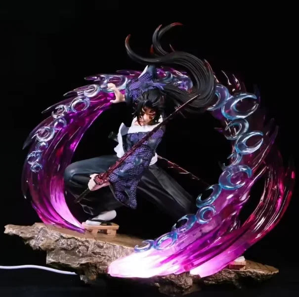 Demon Slayer Figurine 21CM Anime Figures Battle Form Kokushibou And Tsugikuni Yoriichi PVC Material