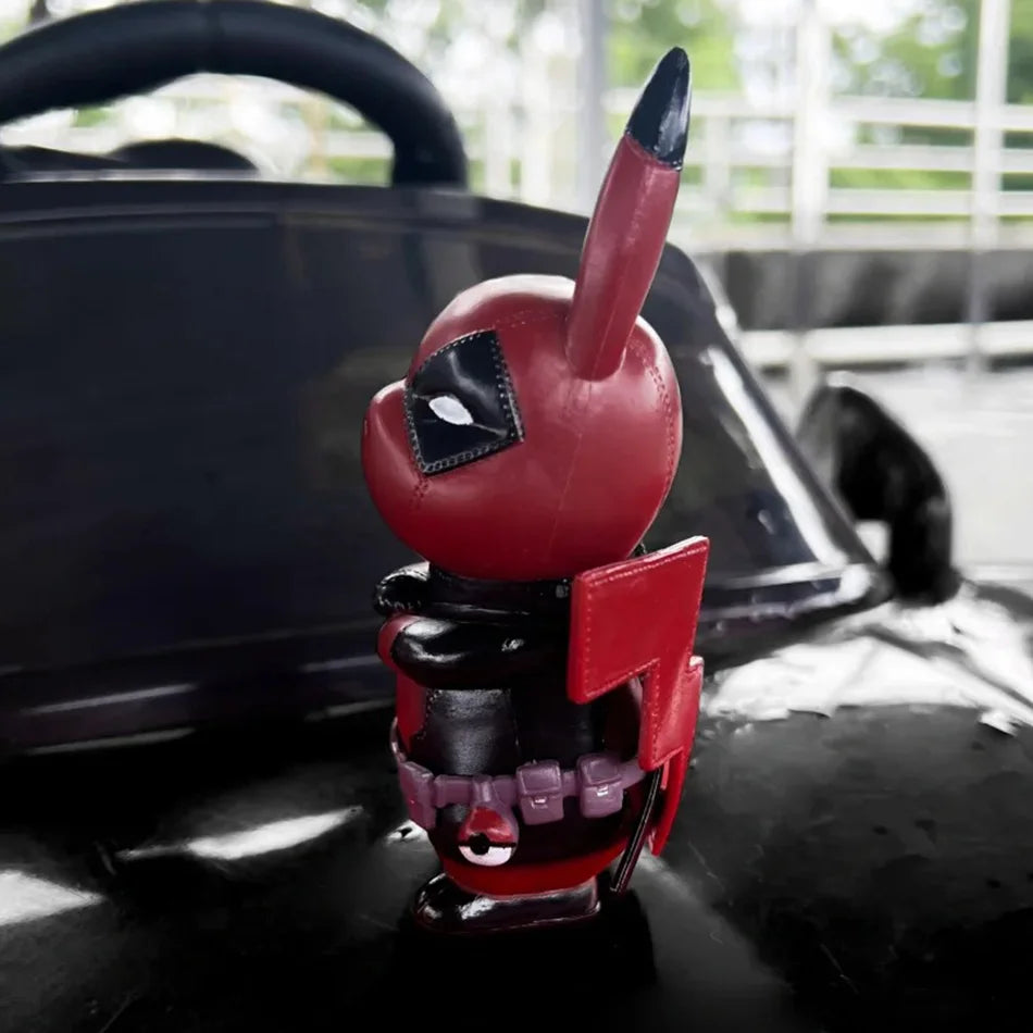 Pikachu Cos Deadpool Figure Q-Version Pikachu Action Figures Statue Model Desk Decoration Collection Dolls Toys Chrismas Gift