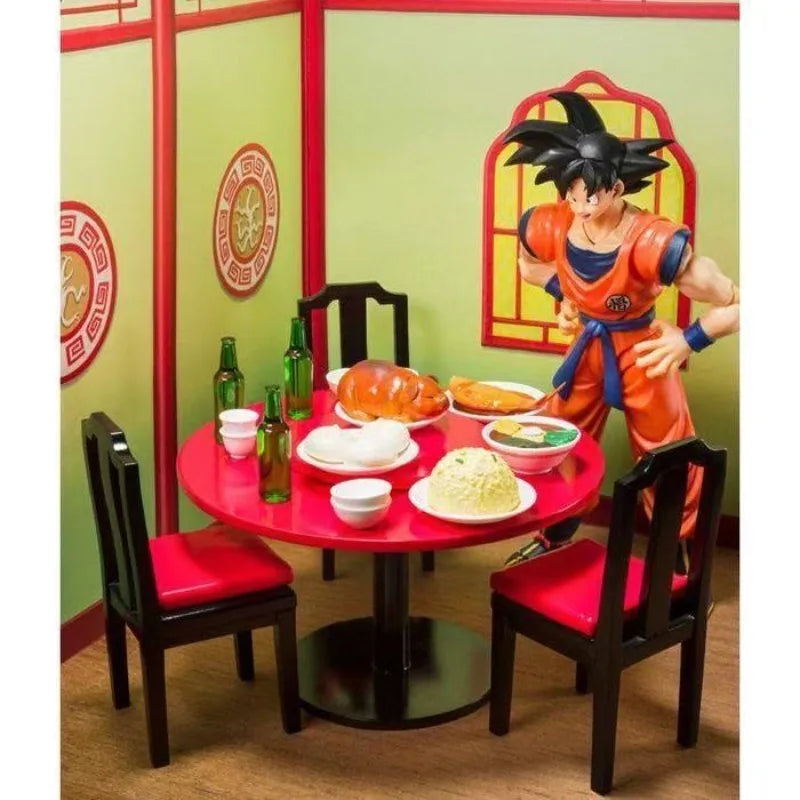 Bandai Dragon Ball Sun Wukong SHF Dinner Table Eight Fill Set Mobile Figures Mock Play Peripherals Toys Collection Gifts