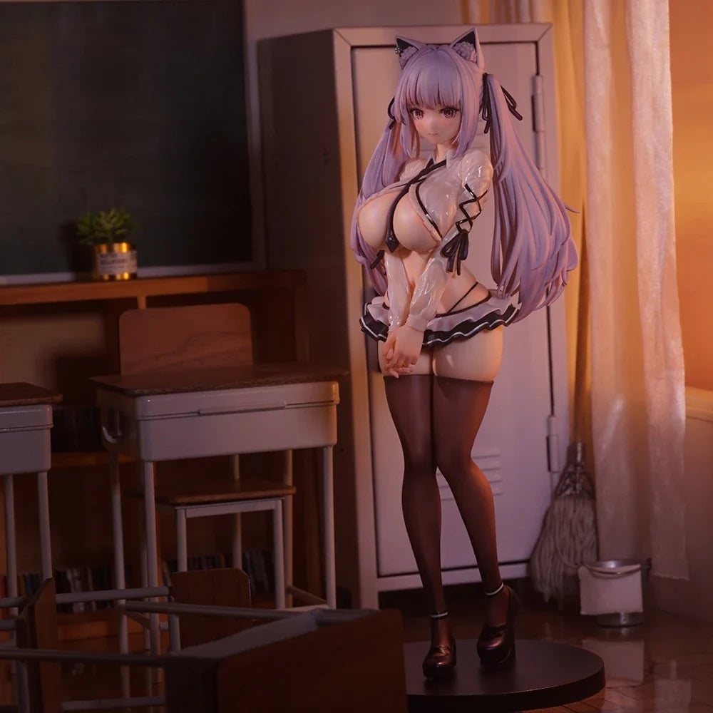 Alvina-chan 26CM Hentai Uniform Bunny Girl Action Figure PVC Anime Model Game Statue Adult Collectible Doll Toy Gift