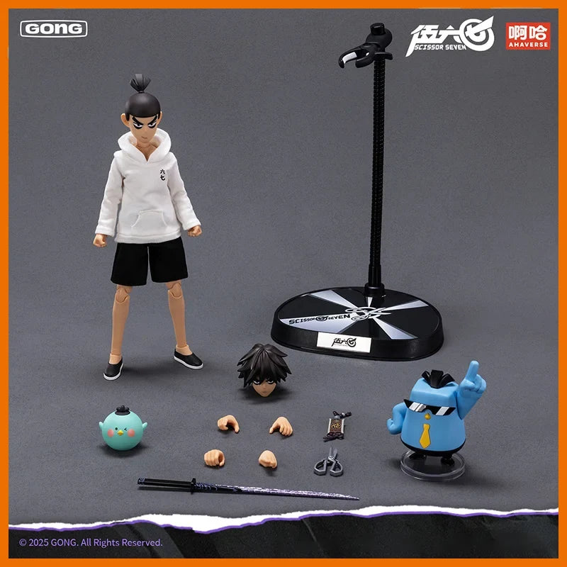 The First Original Creation 22cm Scissor Seven Action Figure Model 1/8 Anime Series Killer Seven Model Toy Collectible Gift