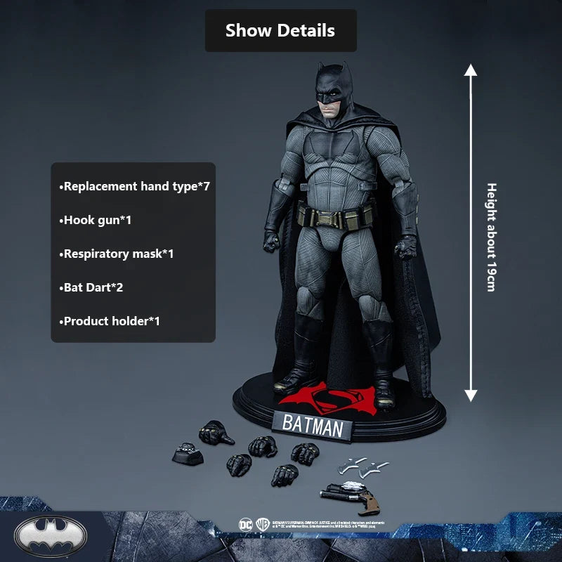 Fondjoy DC Batman Full series BVS Batman Movie Character Model Limited Head Sculpt Action Figures 19cm Collect Model Boy Gifts