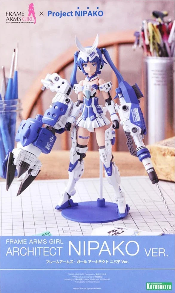 Kotobukiya Frame Arms Girl FG089 Architect Nipako Ver. With Bonus Anime Figure Assembled Model Mobile Suit Girl Original Genuine