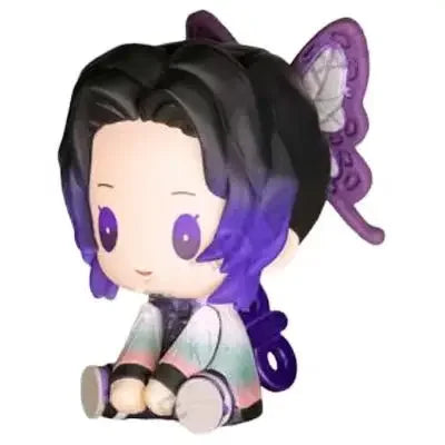 Genuine Action Figure Demon Slayer Kimetsu No Yaiba Akaza Kochou Shinobu Small Round Eyes Gacha Figure Model Toys