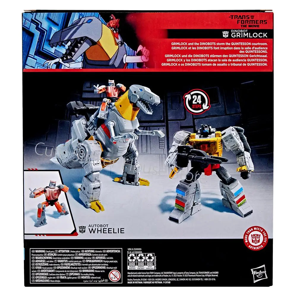 In Stock Original Hasbro Studio Series Leader Class The Transformers: The Movie Dinobot Grimlock and Autobot Wheelie Figures Toy