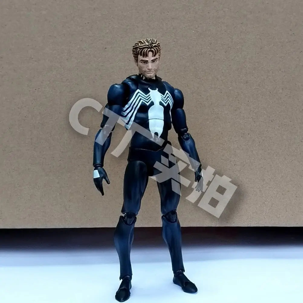 CT 1/12 The Amazing Spider-Man MAFEX 147 S.H.Figuarts Spider Man Venom symbiotic Black Suit Anime  Action Figures 6" Model Toy