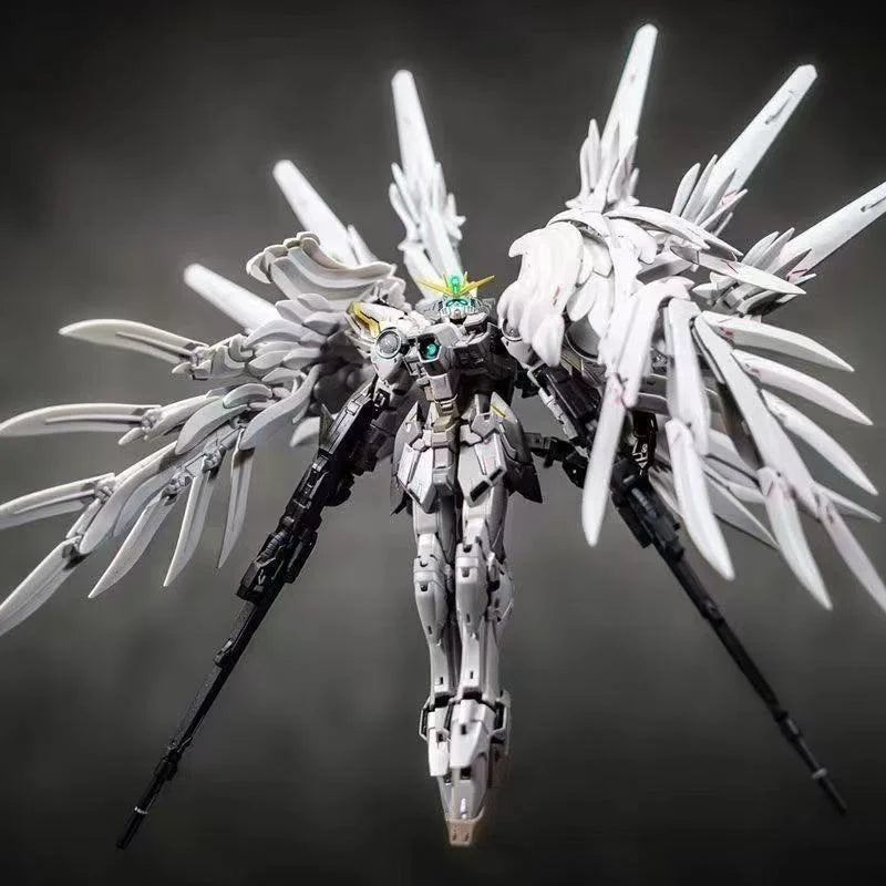 New Daban 8827 1/100 Mgsd Flying Wing Snow White Kitty Pre-Board Spray Zero Model Kit Action Figure Toy Surprise Birthday Gifts