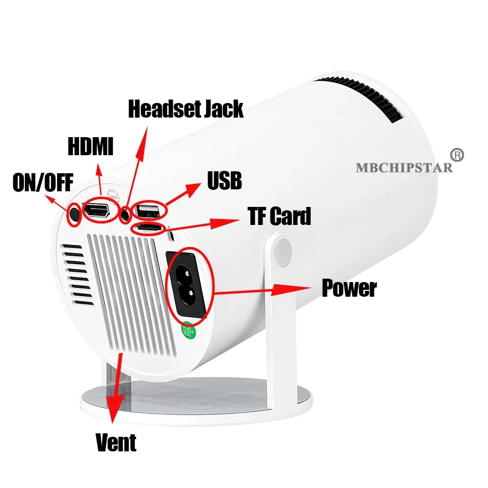 H90PRO Android11 Gaming Projector Support 4K Video Home Cinema Portable Projector Wireless Game Controllers Built-in 19000+Games
