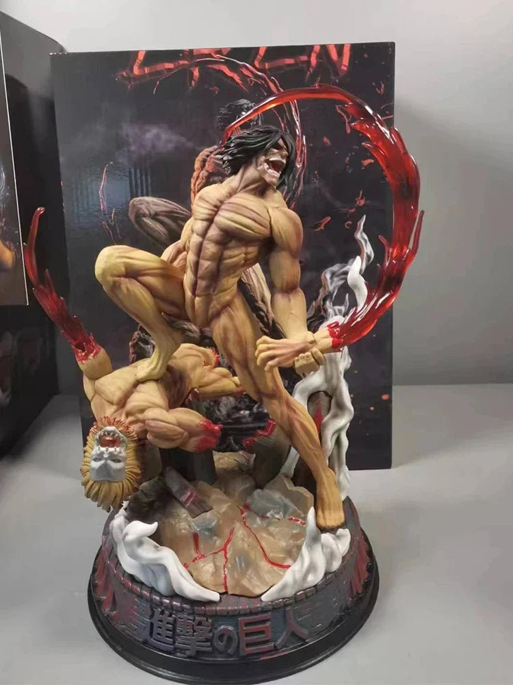 New Attack On Titan Anime Figure The Armored Figures 29cm Titan Eren Jager Action Figurine Model Pvc Statue Ornament Toys Gifts