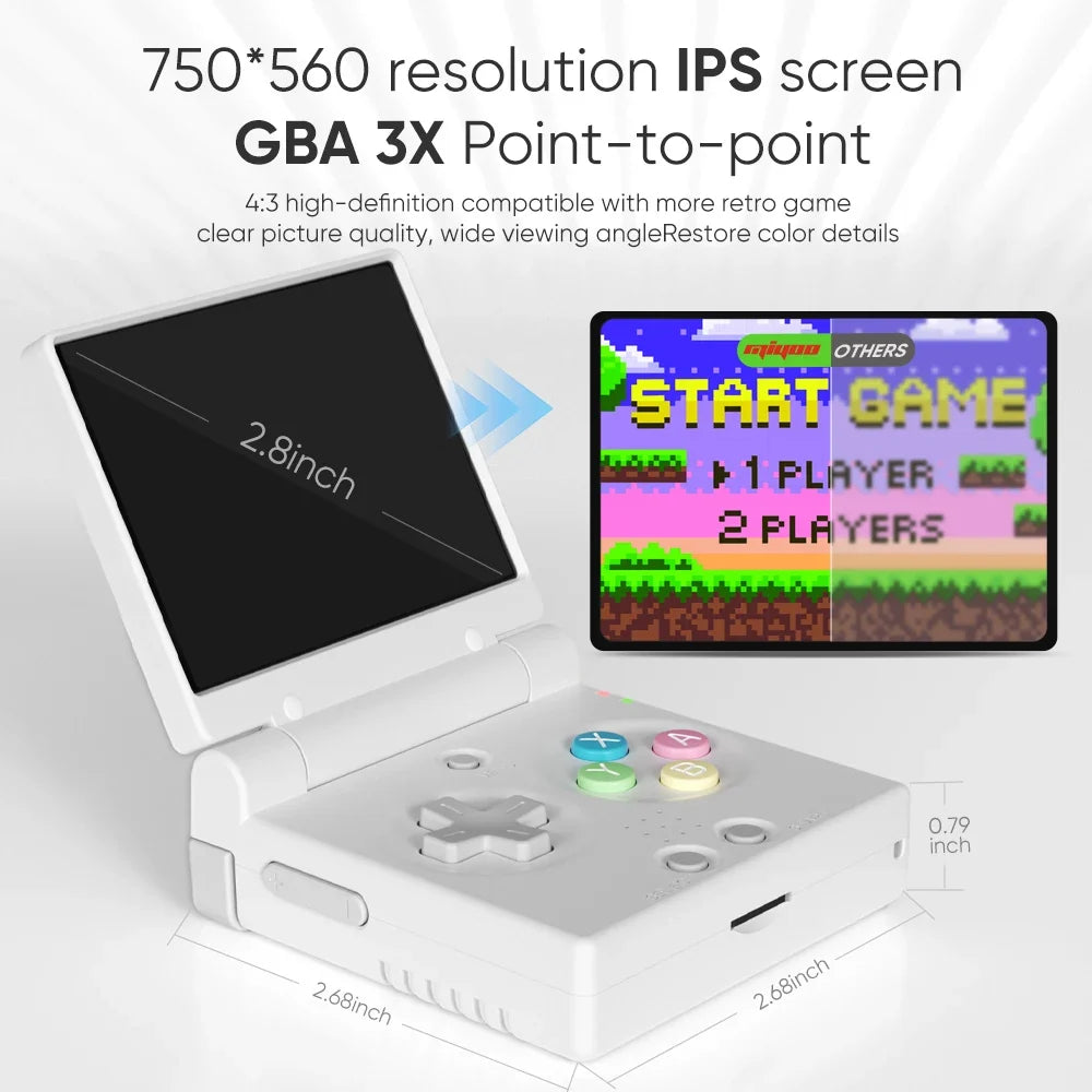MIYOO MINI FLIP Handheld Game Console 2.8'' IPS Screen Linux System Video Game Consoles Free Case Gamer Retro Gaming Player Gift