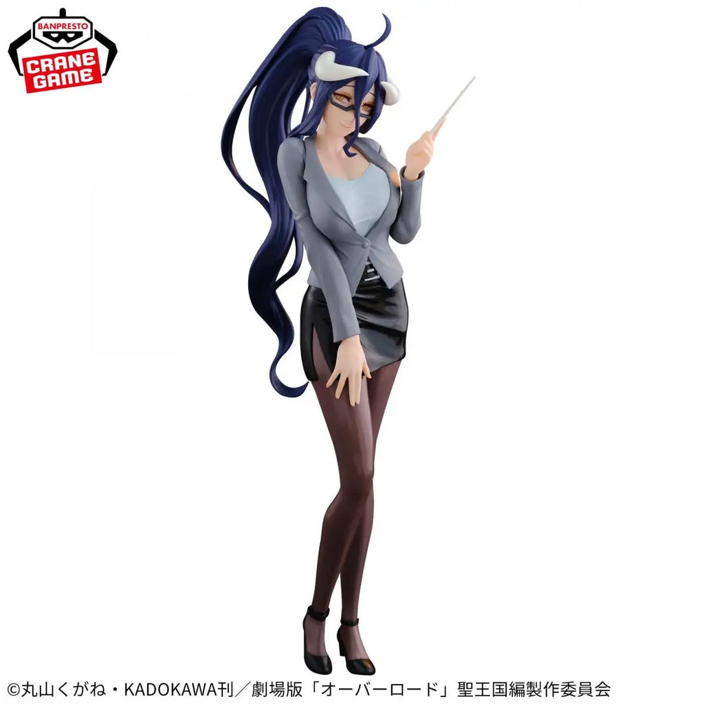 Original BANDAI NAMCO BANPRESTO Albedo Figure Teacher Style Ver. Overlord Anime Action Figures PVC Model Gifts Collectible Toys