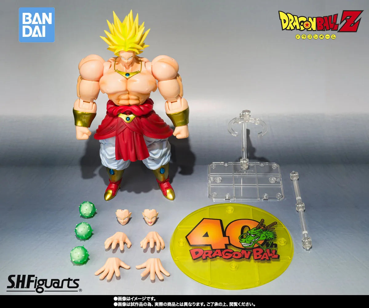 Bandai Tamashii Nations Limited Edition Dragon Ball Z S.H.Figuarts Broly -40th Anniversary Resale Edition Figures Model Toy Gift