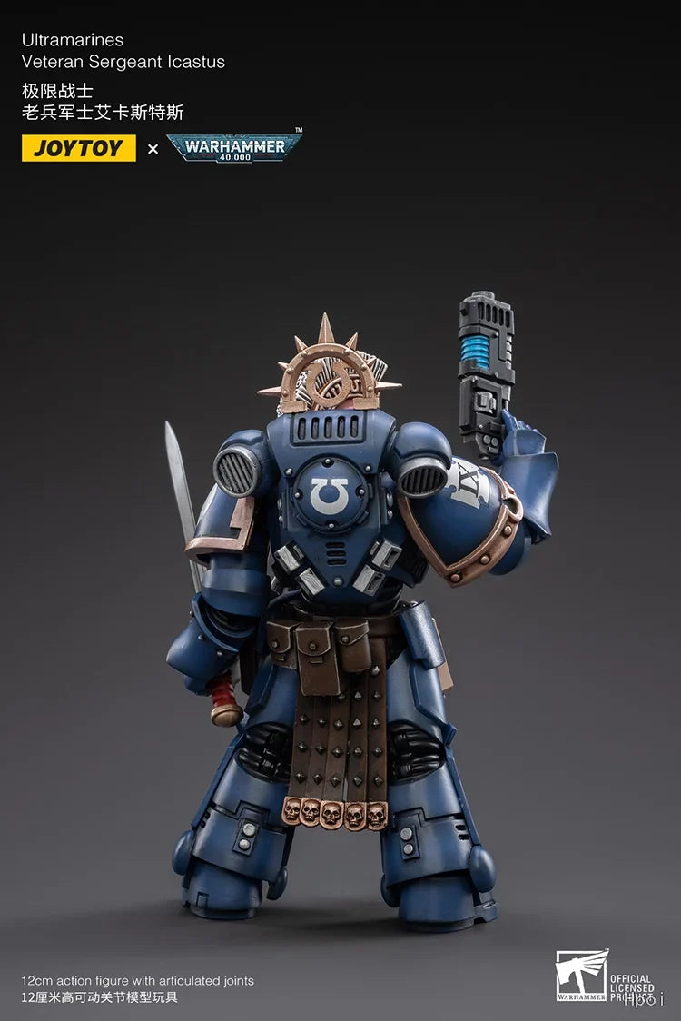 【FS】JOYTOY  Warhammer 40K  Scale 1/18 Action Figures Ultramarines Veteran Sergeant Lcastus Models Toys Gifts