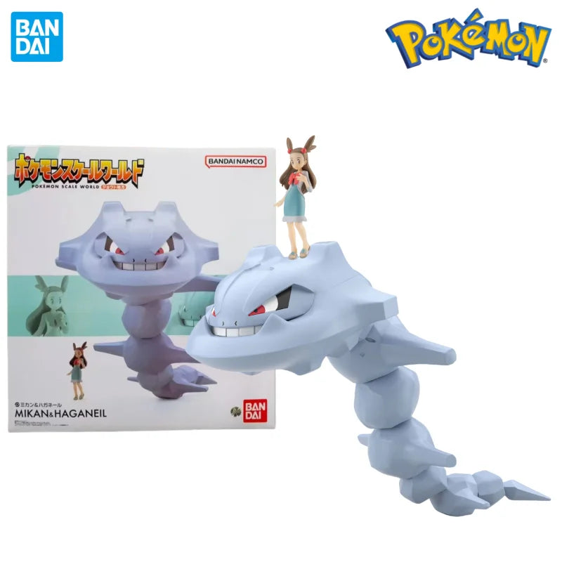 In Stock BANDAI Original Pokemon SCALE WORLD Johto Region Jasmine Steelix Anime Figure Toys Gift Collectible Model