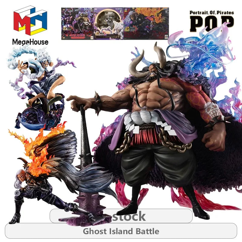 Megahouse Original Portrait.Of.One Piece WA-MAXIMUM Series Ocado\Flame Disaster Ashes\Nikalufei Anime Not Movable Figure Statue