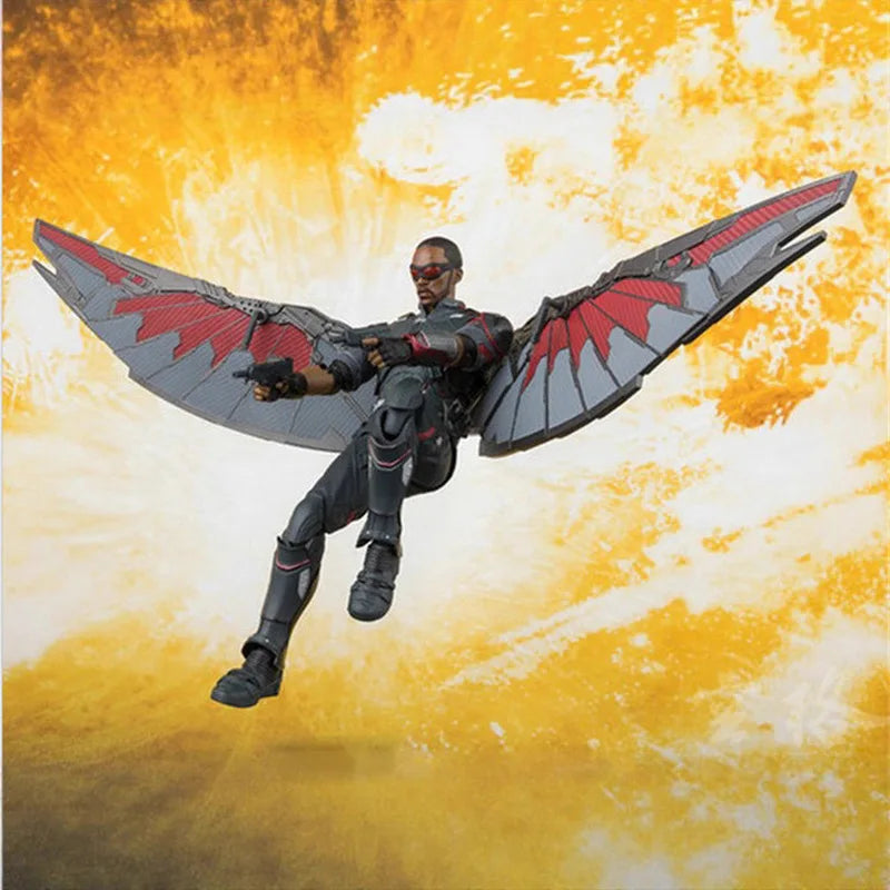 15cm marvel Comics The Avengers Shf Falcon Doll Model Hand-Held Infinite War Falcon soul Limit Movable Doll Ornaments Toy Gift