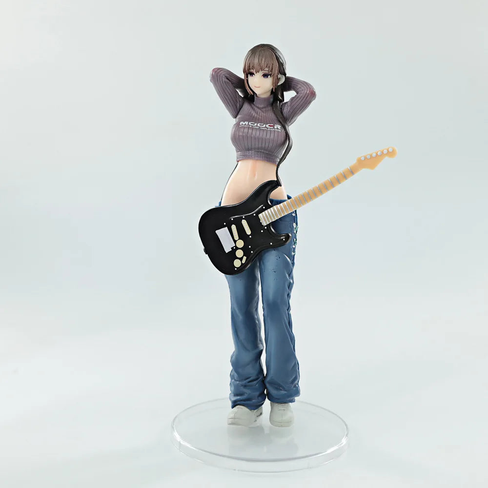 23cm Lovely Hitomio Figure Hitomio Guitar Younger Sister Sexy Girl PVC Action Figure Collectible Model Toys Kid Gift