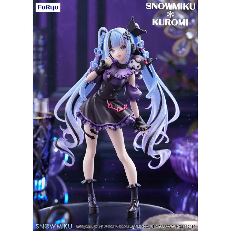 [Original Genuine] In Stock Furyu Hatsune Miku Trio-Try-It Figure Snow Miku Kuromi Anime Figure Model Collector Figurine Toys