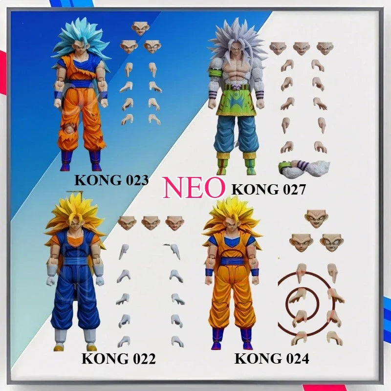 Original Kong Studio Kong 21 22 23 24 25 26 Son Goku Vegetto 3.0 Body 6 Inch Anime Action Figure Collectible Desktop Model Toy