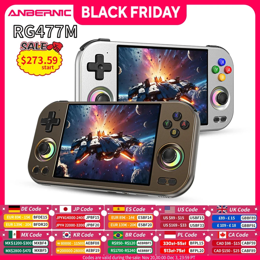 Anbernic RG 477M Handheld Game Console 4.7" LTPS In-Cell Multi-touch Screen Android WIFI Video Gaming Player Al Assistant RG477M