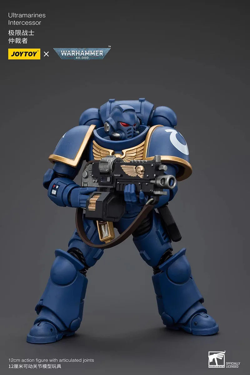 JOYTOY Warhammer 40K 1/18 Ultramarines Intercessors Action Figure 12cm Soldier Figurine Model Toy for Fans Collection