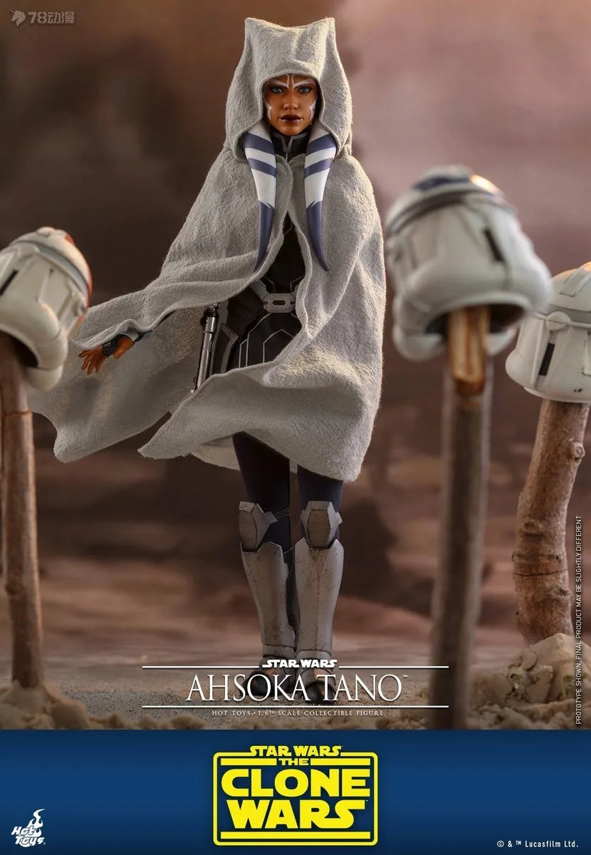 HOT TOYS Original 1\6 Mobile Doll TMS Series 021 Star Wars: Clone Wars: Asocatano Anime Action Figure Model Toys Gifts for Boys