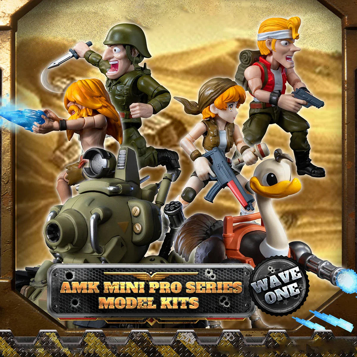 HIPLAY Yolopark AMK MINI Pro Classic Arcade-Spiel Marco Rossi Eri Kasamoto Metal Slug 3 Welle 1 Montagemodellbausätze