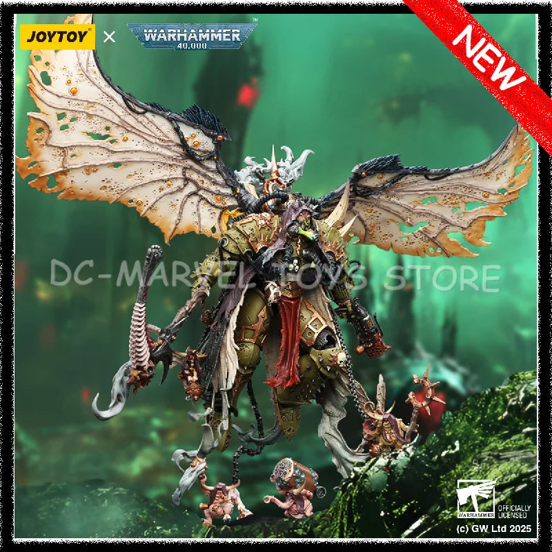 JOYTOY 1/18 Mortarion Daemon Primarch Of Nurgle With Ancient Weapons The Lantern And Silence Action Figure Gift Toys