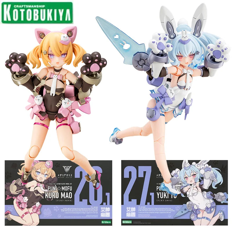 Kotobukiya Megami Device PUNI MOFU Kuro Mao/Yuki Tu Action Figures Mobile Suit Girl Model Kit Toys for Boys Original Box