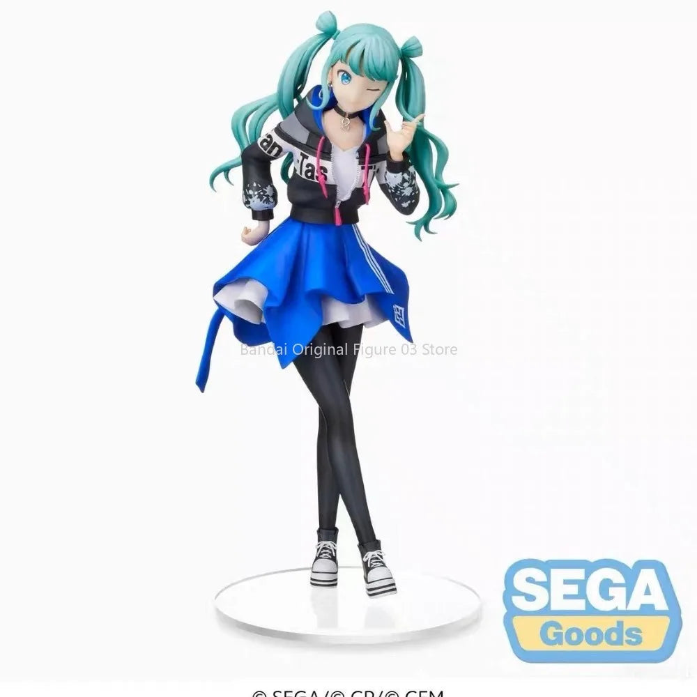 Original Hatsune Miku Action Figurine Kawaii Girls Sega Spm Sekai:colorful World Stage 22cm Collectable Model Toy Ornaments Gift