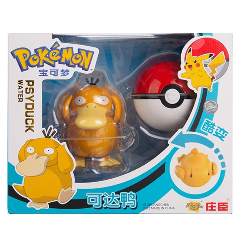 18 Styles Pokemon Anime Deformation Figures Pikachu Eevee Mewtwo Greninja  Pokeball Figure Pet Action Model Toys Childrens Gifts