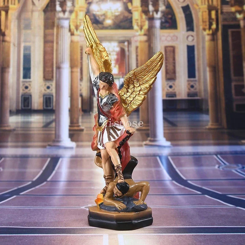 Resin High 21.5CM Classical St. Milega Statue Decoration Home Living Crafts