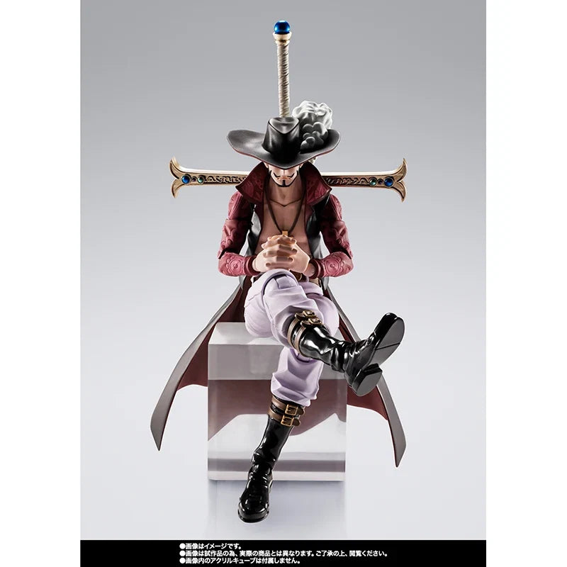 Original Bandai S.H.Figuarts Shf One Piece Dracule Mihawk Hawk Eye  In Stock Anime Action Collection Figures Model Toys