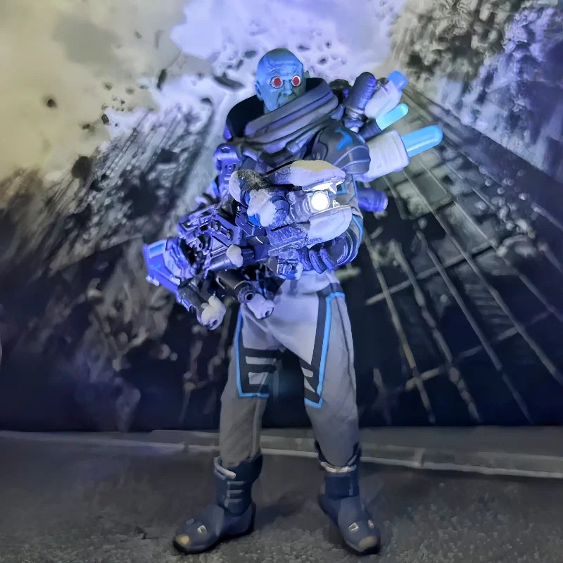 Mezco One:12 Batman Mr. Freeze Action Figure - Deluxe Collectible Villainous Character Luminous PVC Toy Gift for Fans